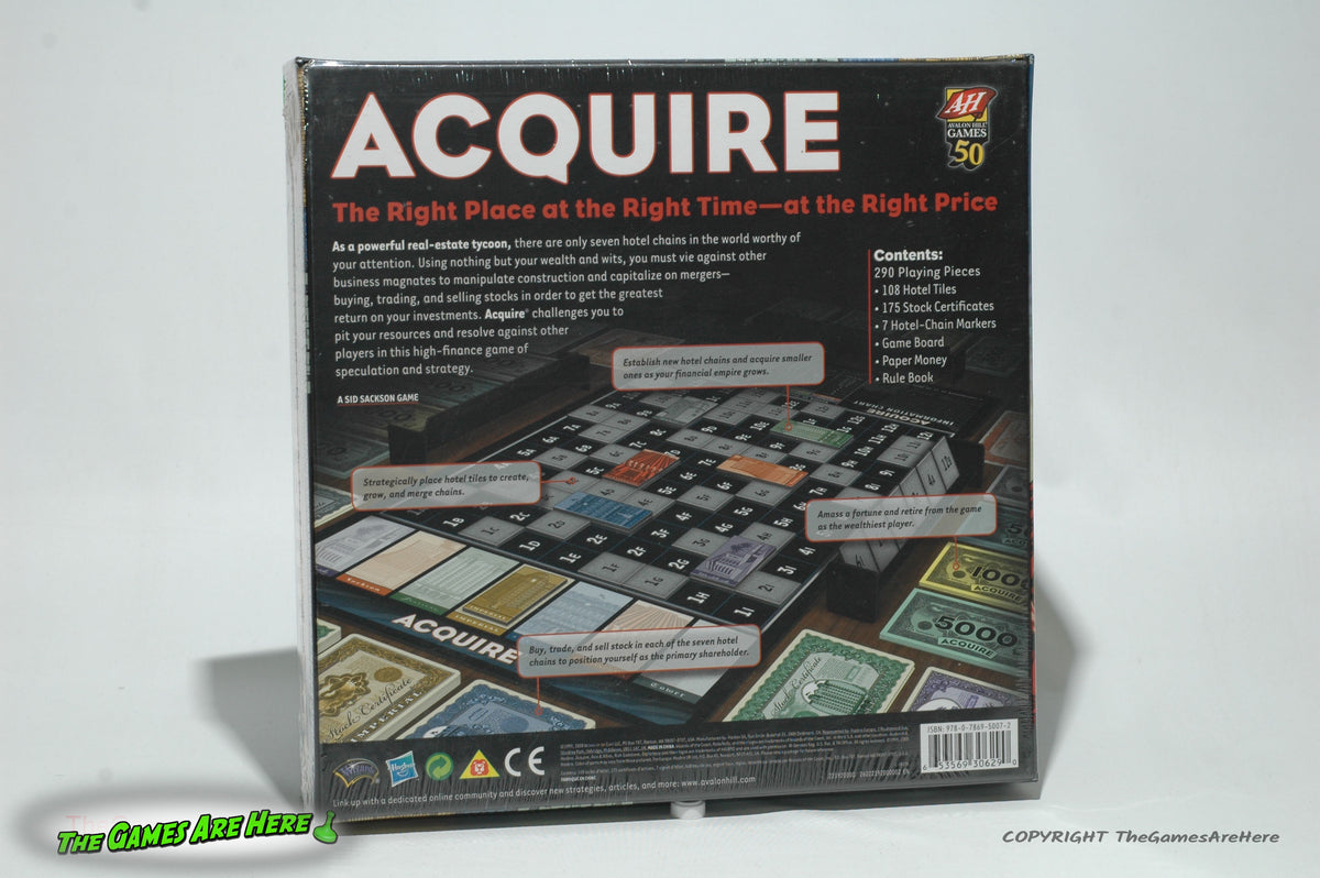 Acquire Board Game - Avalon Hill 2008 Brand New – The Games Are Here