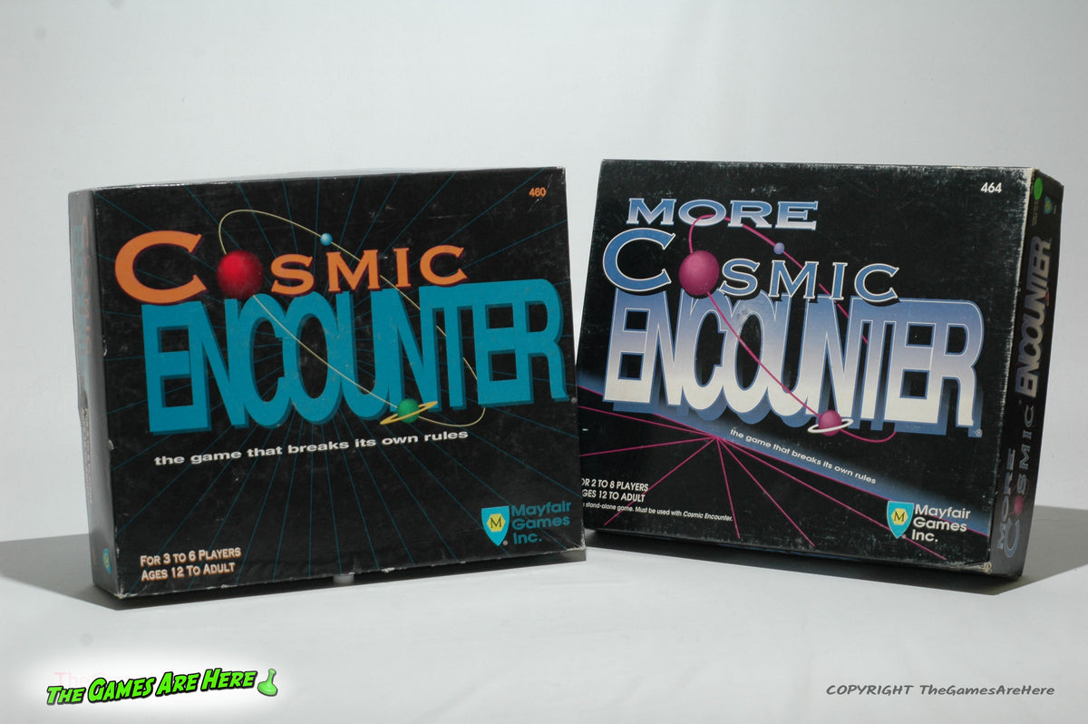 Cosmic Encounter w More Cosmic Encounter - Mayfair 1991 w many Unpunched  Parts