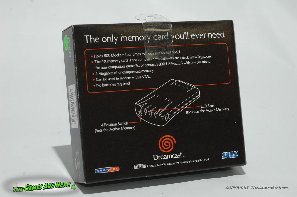 Dreamcast 4x Memory Card - Sega 2000 Brand New – The Games Are Here