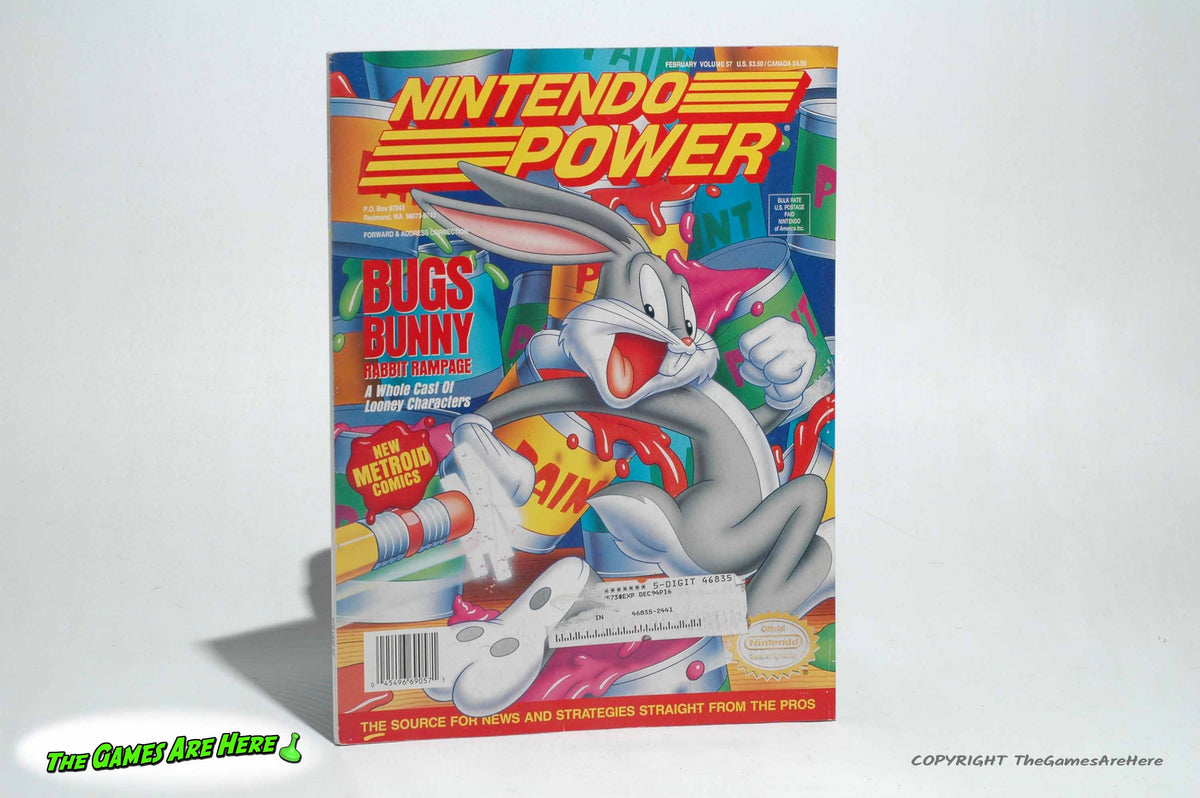 Rabbit_xpページ Nintendo Power Bugs Bunny Rabbit Rampage Feb. 1994 Vol. 57 w