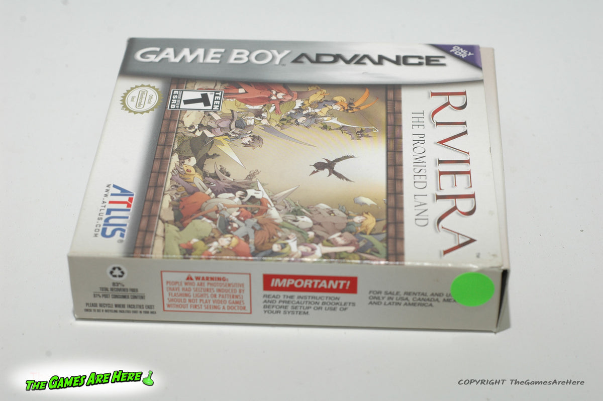 Riviera the Promised Land - Game Boy Advance, Atlus 2004 – The Games Are  Here