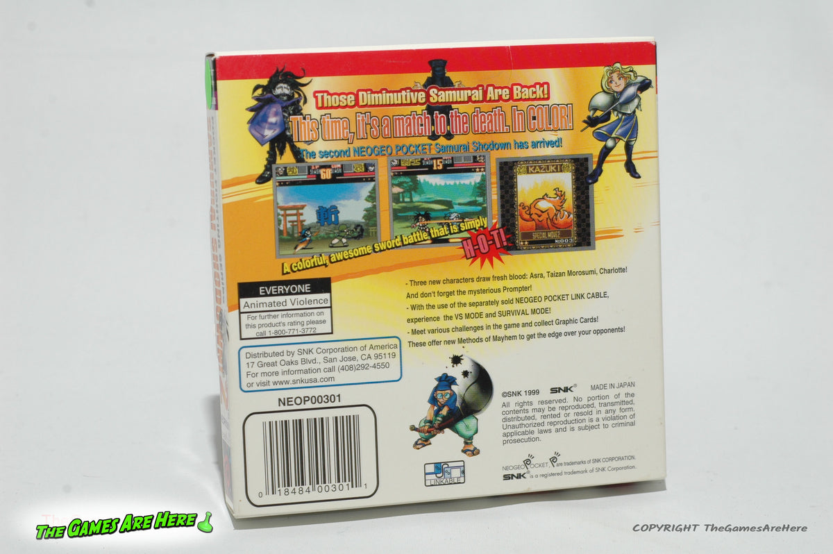 Samurai Shodown 2 - Neo Geo Pocket Color, SNK 1999 – The Games Are