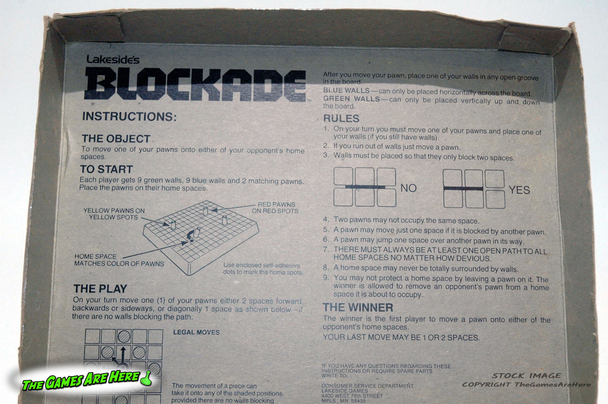 Blockade Barrier Strategy Game - Lakeside 1979 – The Games Are Here