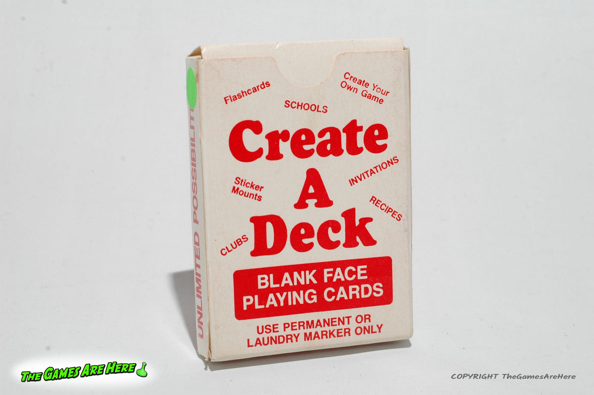 Make Your Own Playing Cards Blank Face, Blank Back, Blank Deck