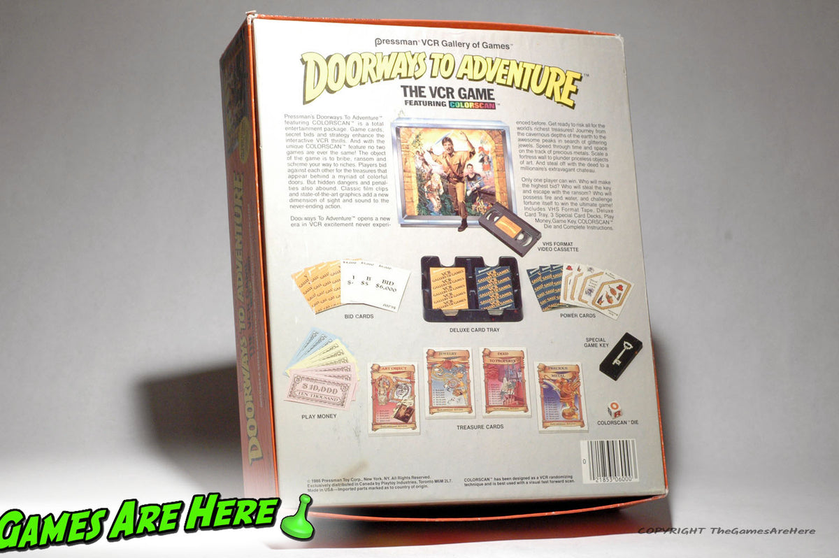 Doorways to Adventure the VCR Game - Pressman 1986 – The Games Are