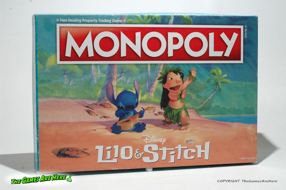 Disney Lilo & Stitch Monopoly Board Game  Lilo and stitch, Disney monopoly,  Board games