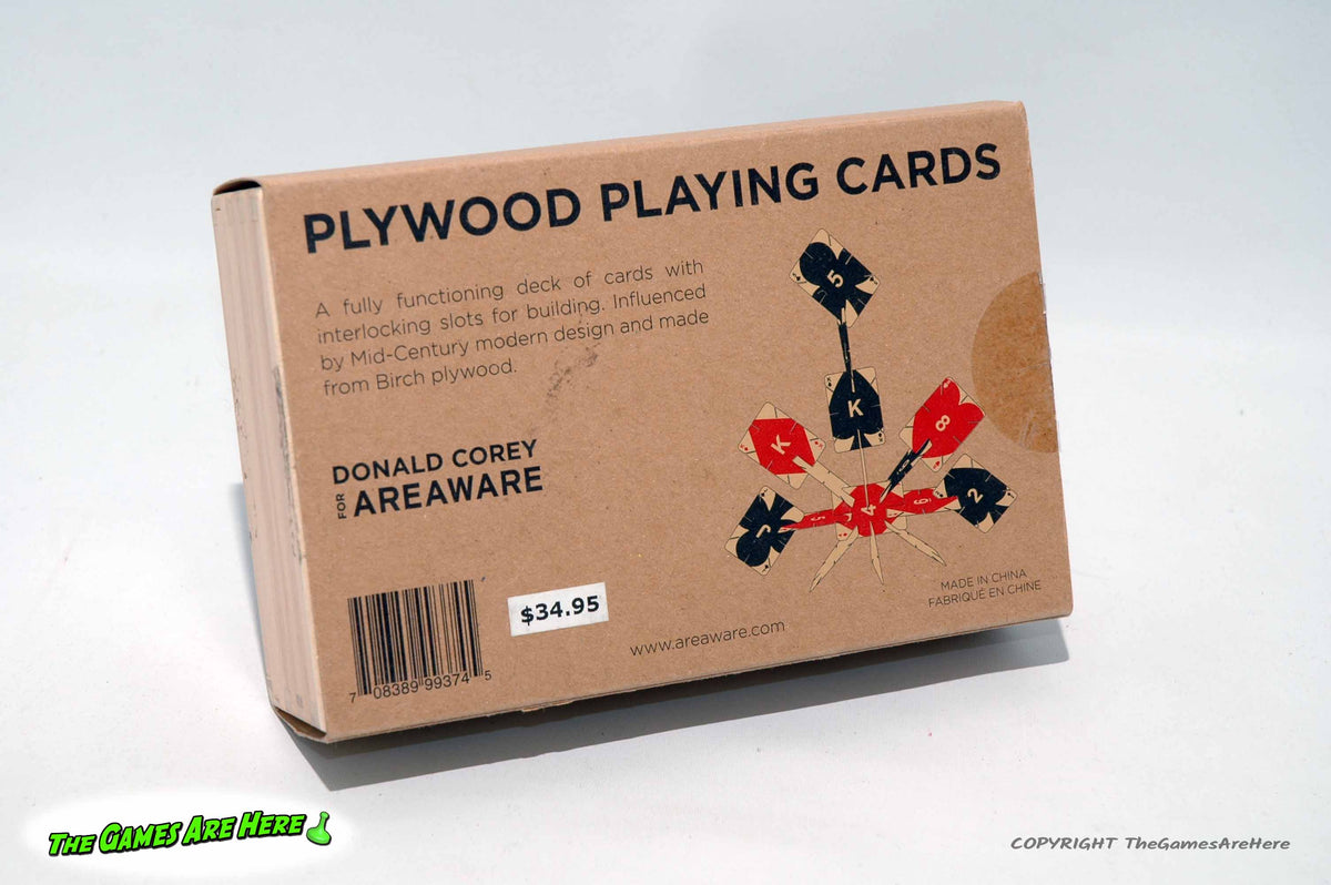 Plywood Playing Cards - Areaware with Sealed Decks – The Games Are