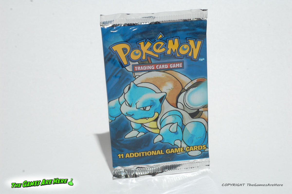 Pokemon Trading Card Game Booster Pack Base Set Blastoise Art - Wizard The Games Are Here Pokemon Trading Card Game Booster Pack Base Set Blastoise Art - Wizard The Games Are Here