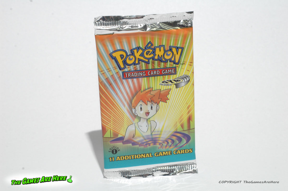 Pokemon Trading Card Game Booster Pack Gym Heroes w Misty Art - Wizard The Games Are Here Pokemon Trading Card Game Booster Pack Gym Heroes w Misty Art - Wizard The Games Are Here