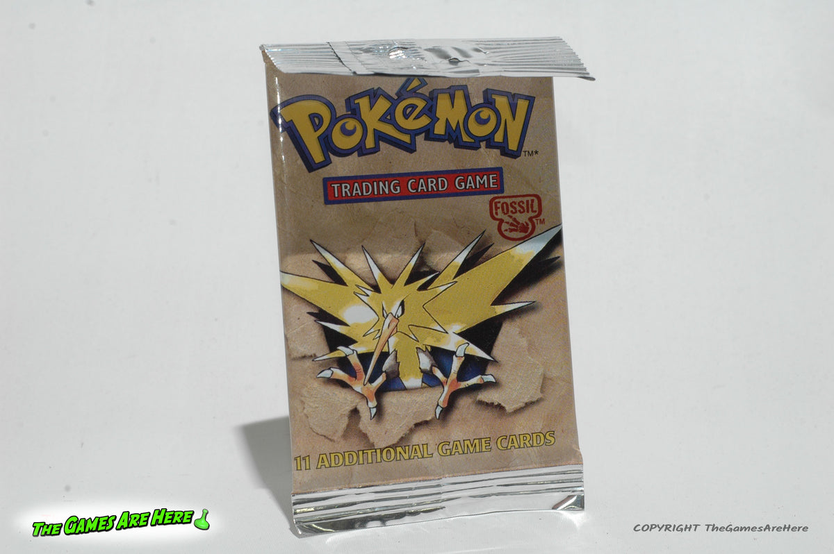 pokemon fossil booster pack price 1999 WOTC Unopened Box (1st Edition) (English) Product Details This booster pack contains 11 cards for Wizards of the Coast printed Fossil set Pokemon 1st Edition Fossil Booster