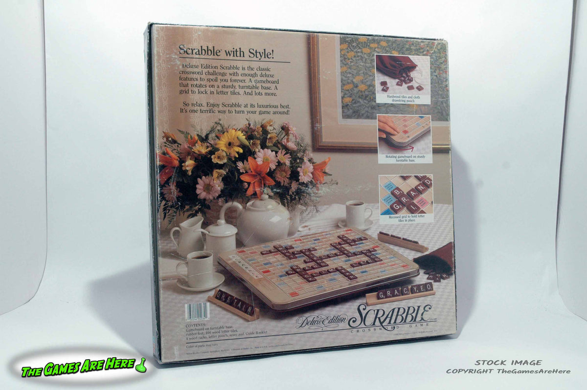 Scrabble Deluxe Edition with Rotating Board - Milton Bradley 1989