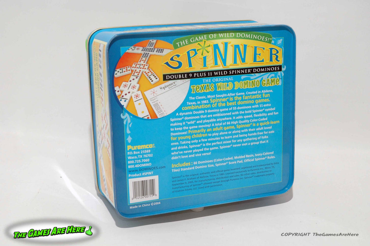 Spinner Dominoes Double 9 - Puremco 2004 – The Games Are Here