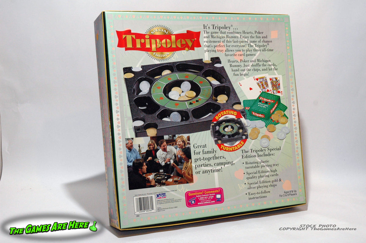 Vtg Cadaco Tripoley Special Edition Board Game Rotating Turntable outlets Complete Euc