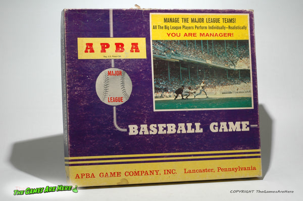 APBA Major League Baseball Game - APBA Game Co. 1979 Edition