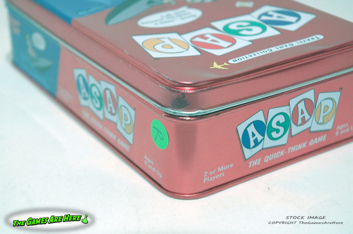Asap Card Game ASAP Quick Thinking Word Game Travel Edition - University Games 2003 ...