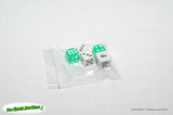 Backgammon Set Acrylic Case w Bag - Rolling (no visible manufacturer) w scuffing