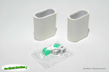 Backgammon Set Acrylic Case w Bag - Rolling (no visible manufacturer) w scuffing