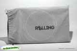 Backgammon Set Acrylic Case w Bag - Rolling (no visible manufacturer) w scuffing