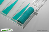 Backgammon Set Acrylic Case w Bag - Rolling (no visible manufacturer) w scuffing