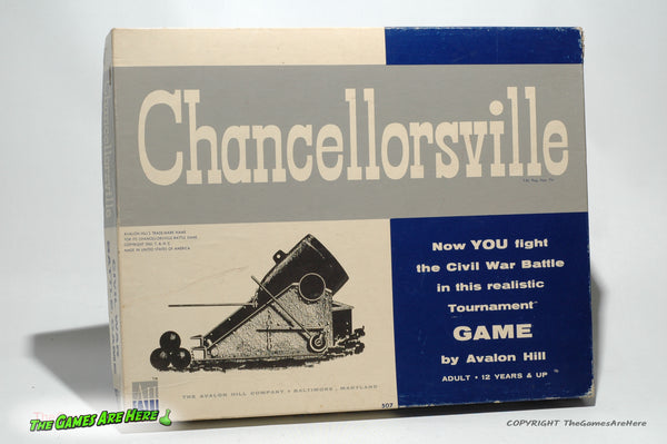 Chancellorsville Civil War Game - Avalon Hill 1961 mostly Unpunched