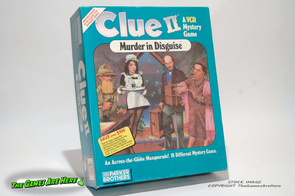 Clue II VCR Board Game with VHS - Parker Brothers 1987 w New Parts