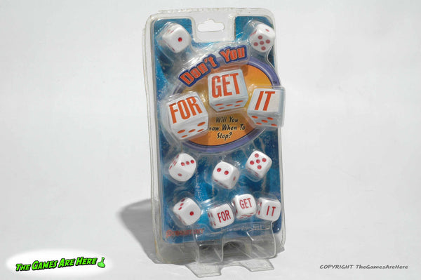 Don't You For Get It Dice Game - Pressman 2009 Brand New