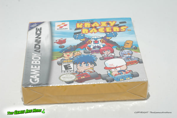 Krazy Racers Label Scan Krazy Racers - Game Boy Advance, Konami 2001 – The Games Are Here