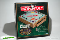 Monopoly & Clue plus 6 Classic Games in Wooden Cabinet - Parker Brothers 2004