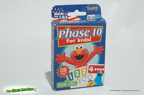 Phase 10 for Kids! Sesame Street Card Game - Fundex 2008 w New Cards