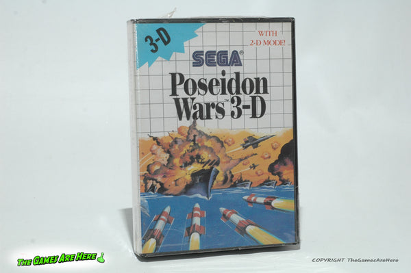 Poseidon Wars 3-D - Sega Master System, Tonka 1988 Brand New