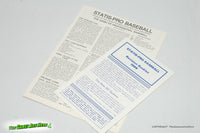 Statis Pro Baseball - Avalon Hill 1979 w 1988 Season Unpunched