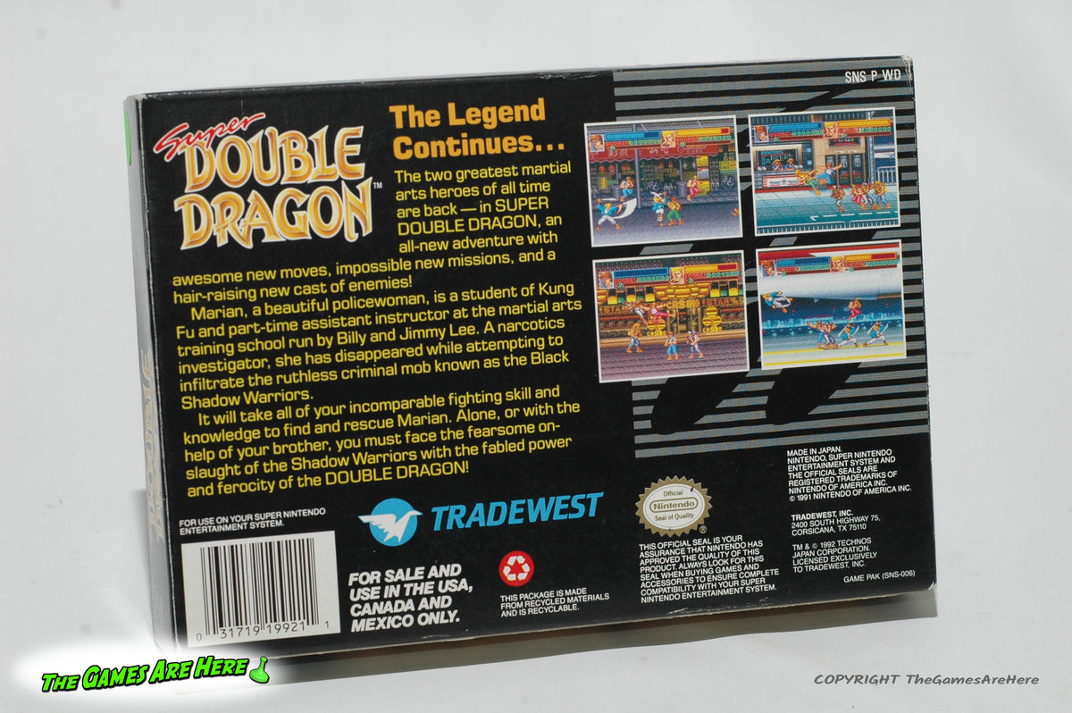 Super Double Dragon - Super Nintendo, Tradewest 1992 – The Games Are Here