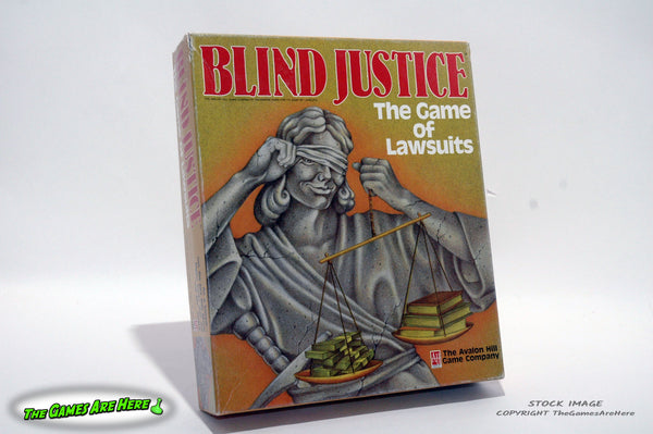 Blind Justice Game of Lawsuits - Avalon Hill 1989