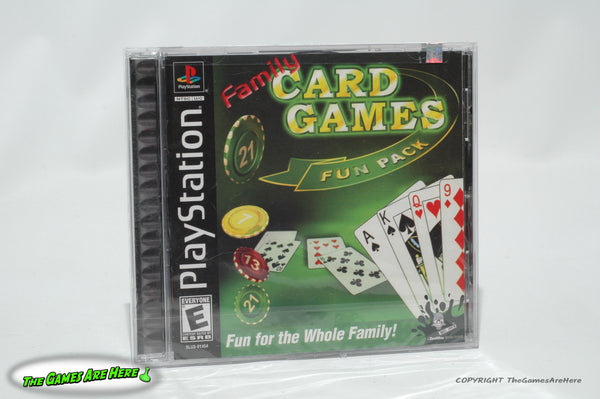Family Card Games Fun Pack - Sony Playstation ZeniMax 2002 Brand New