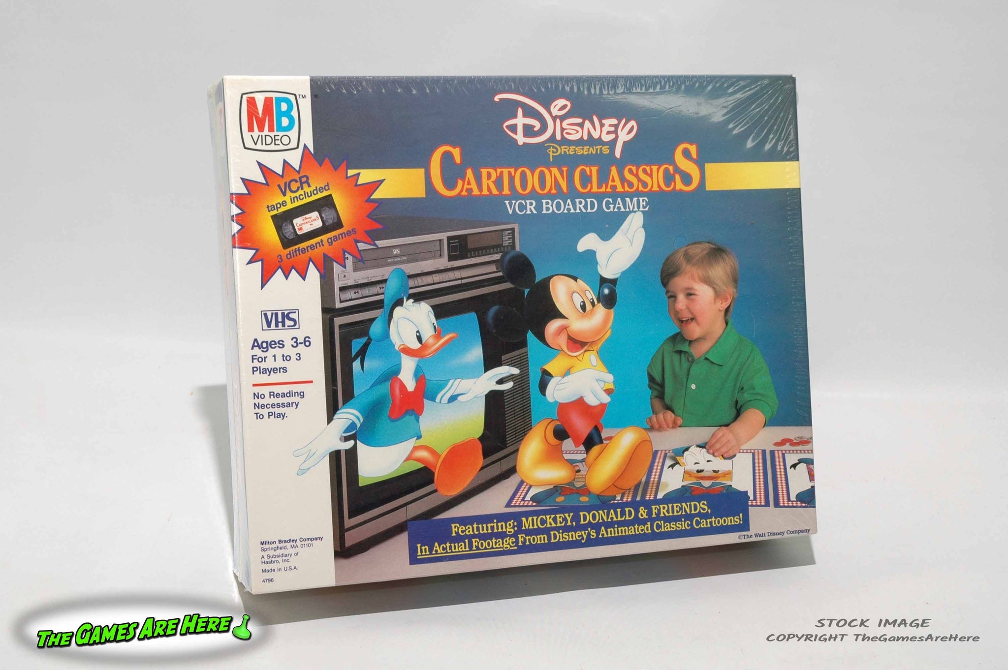 Disney Cartoon Classics VCR Board Game - Milton Bradley 1986 Brand