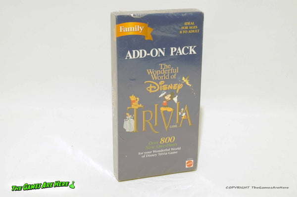 Wonderful World of Disney Trivia ADD ON PACK Family Version - Mattel 1998 Brand New