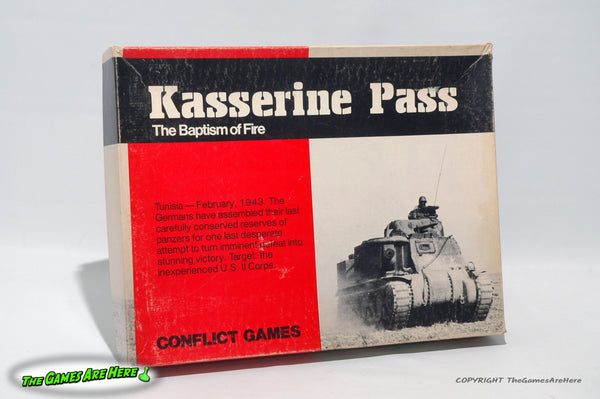 Kasserine Pass the Baptism of Fire War Game - Conflict Game Company 1977
