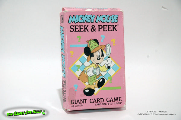 Mickey Mouse Seek & Peek Card Game - Golden