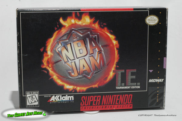 haj chikane Skygge NBA Jam T.E. - Super Nintendo Acclaim Entertainment 1994 – The Games Are  Here
