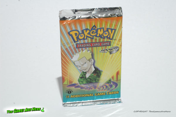 Pokemon Trading Card Game Booster Pack Gym Heroes w Surge Art - Wizard The Games Are Here Pokemon Trading Card Game Booster Pack Gym Heroes w Surge Art - Wizard The Games Are Here
