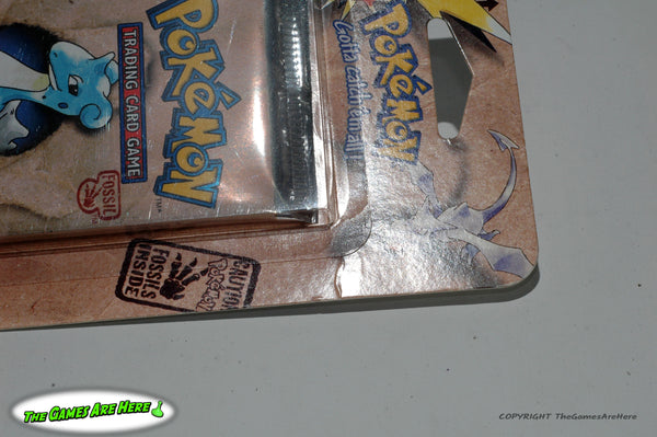 Pokemon Trading Card Game Fossil Booster Pack on Card w Lapras Art - W The Games Are Here Pokemon Trading Card Game Fossil Booster Pack on Card w Lapras Art - W The Games Are Here