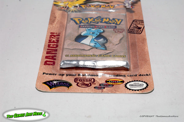 1998 pokemon booster packs Pokemon Trading Card Game Fossil Booster Pack on Card w Lapras Art