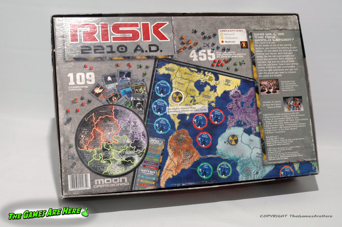 Risk 2210 A.D. Board Game - Avalon Hill 2001 w New Parts – The Games ...