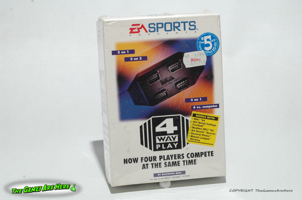 Sega Genesis 4 Way Play Multitap - Sega Electronic Arts 1993 Brand New