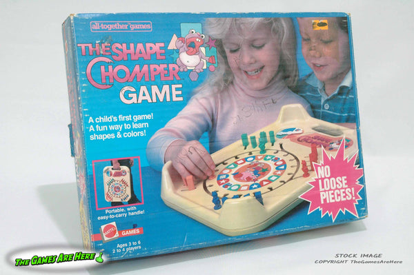 The Shape Chomper Game - Mattel 1985 w Box Wear