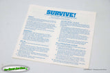 Survive! Board Game - Parker Brothers 1982 w Some New Parts
