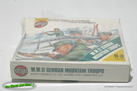 WW II German Mountain Troops 63 Piece Scale Model - HO/OO Airfix 1975 New with Damaged Box