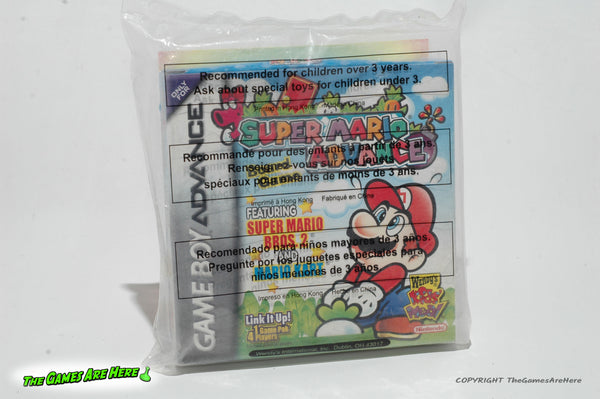 Super Mario World Advance Wendy's Mini Board Game - Nintendo 2002 Sealed