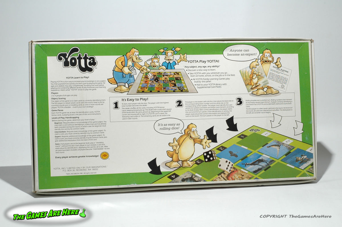 Yotta Know Birds North American Birds Game Yotta Inc. 1982 The